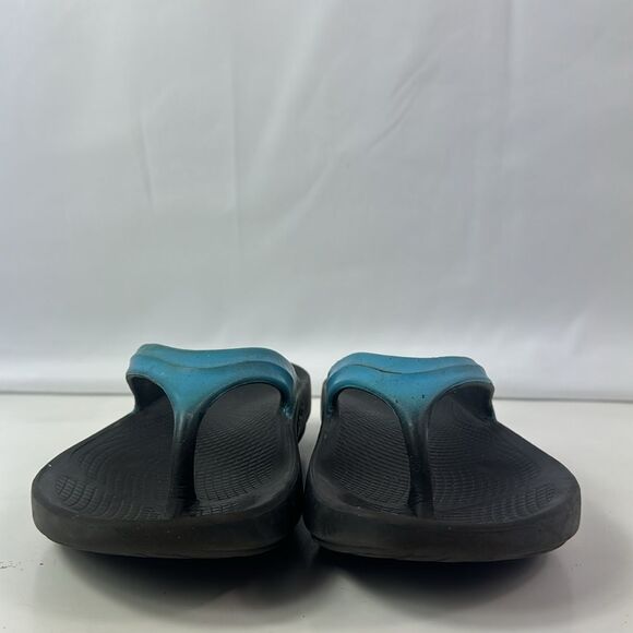 Oofos Oolala Luse Black/Blue Women's Sandals - Picture 9 of 15